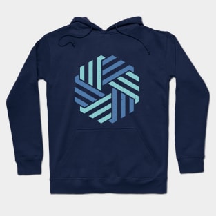 Blue Hexagons Hoodie